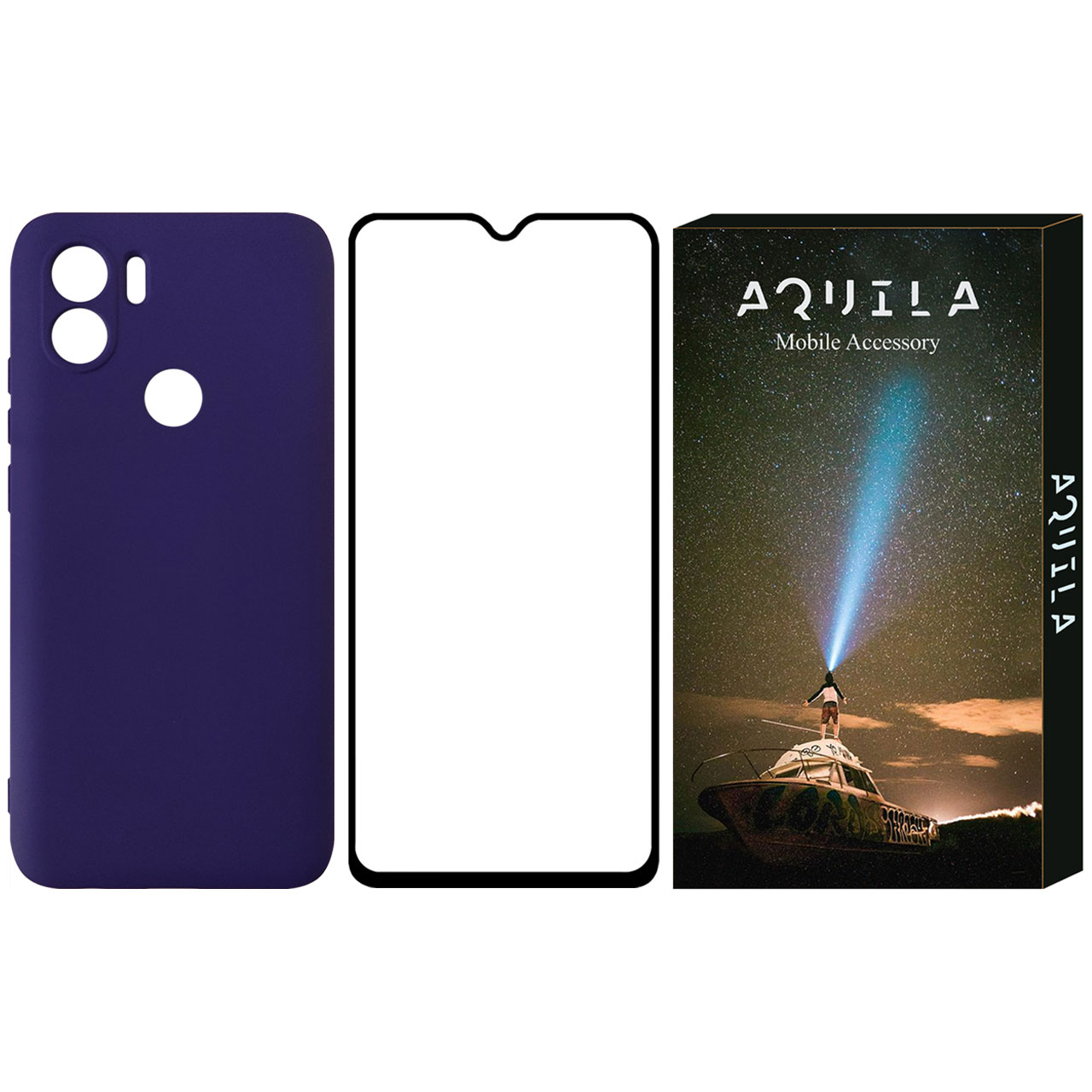 کاور آکوییلا مدل SLCN مناسب برای گوشی موبایل شیائومی Redmi A1 Plus به همراه محافظ صفحه نمایش