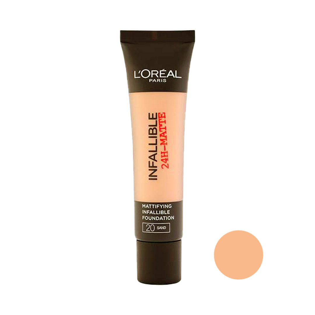 کرم پودر لورال تیوپی سری Infallible 24H Matte شماره 20 حجم 35 میلی لیتر