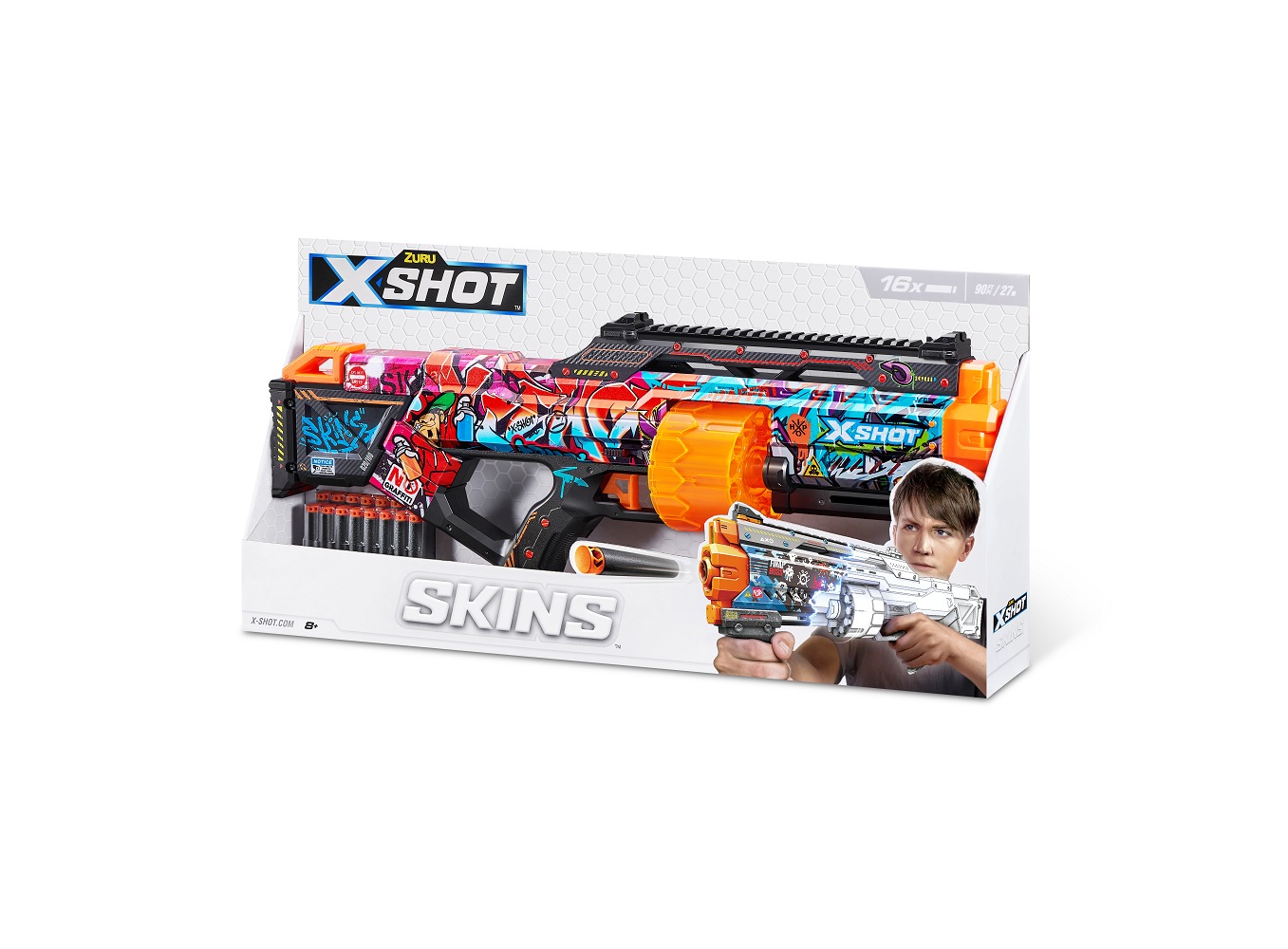 خرید تفنگ ایکس شات X-Shot سری Skins مدل Last Stand Graffiti با بهترین قیمت