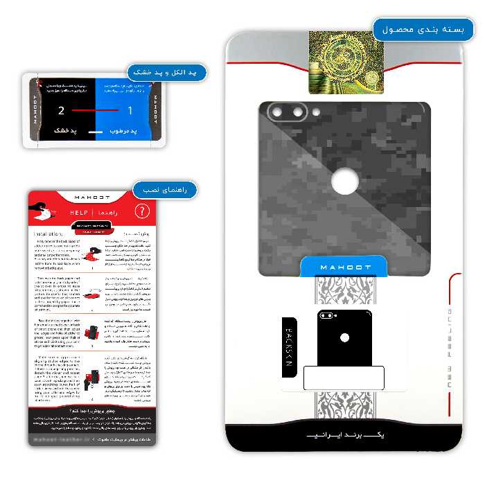 برچسب پوششی ماهوت مدل Night-Army-Pixel مناسب برای گوشی موبایل اچ تی سی Desire 12 Plus