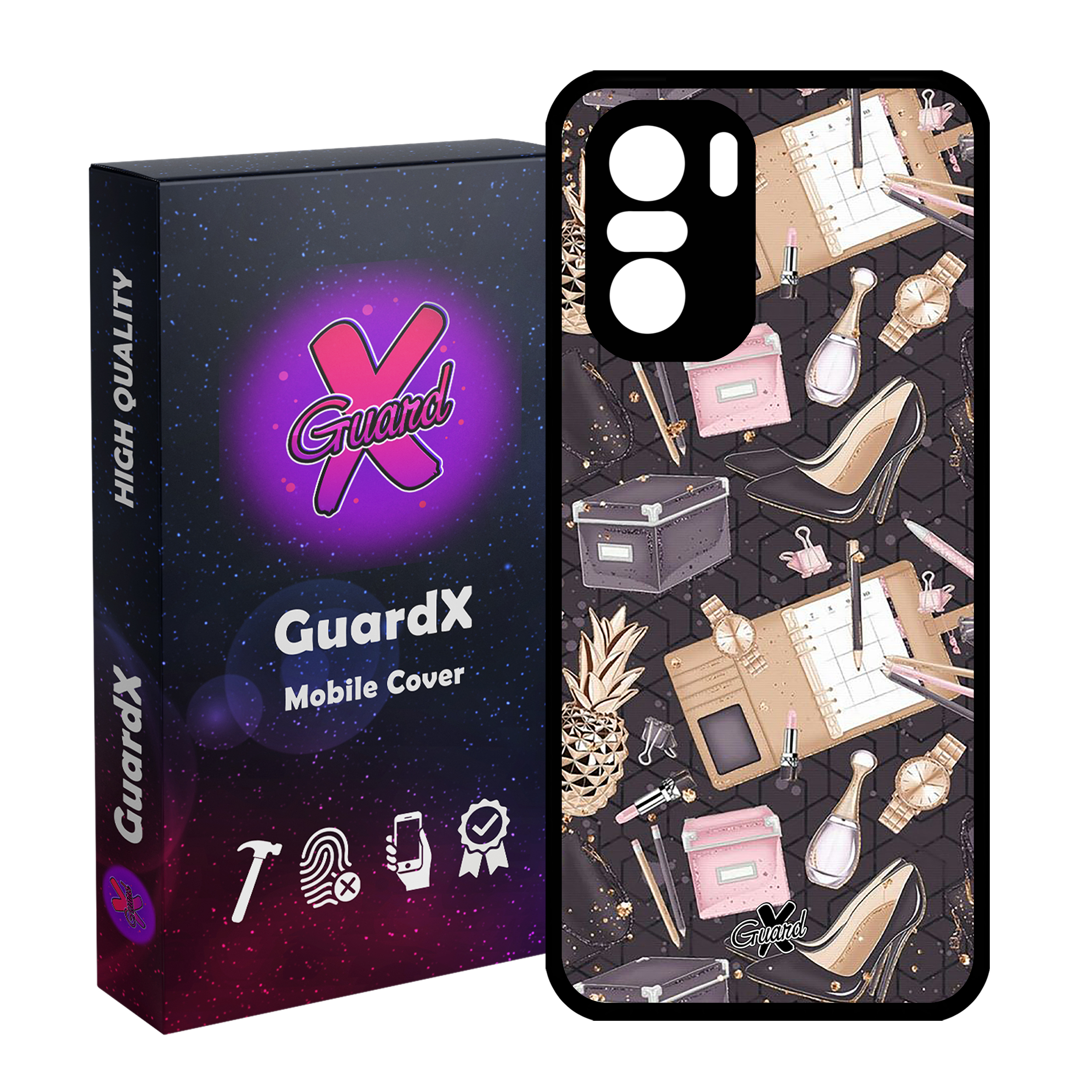 کاور گارد ایکس طرح دخترانه مدل Glass10310 مناسب برای گوشی موبایل شیائومی Poco F3/MI 11X/MI 11X Pro/Redmi K40/K40 Pro