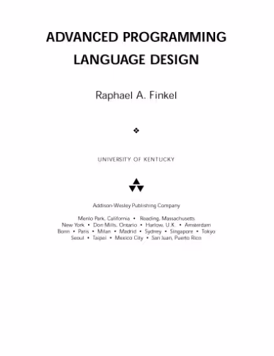خرید و دانلود نسخه کامل کتاب Advanced programming language design