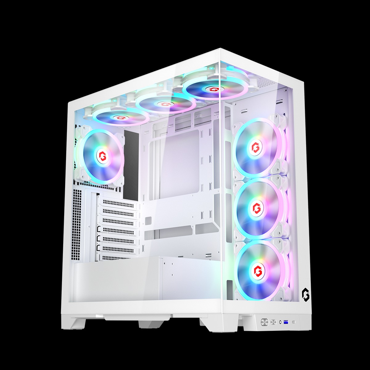 خرید کیس GAMEON Emperor Arctic IV Series Mid Tower Gaming Case White با بهترین قیمت