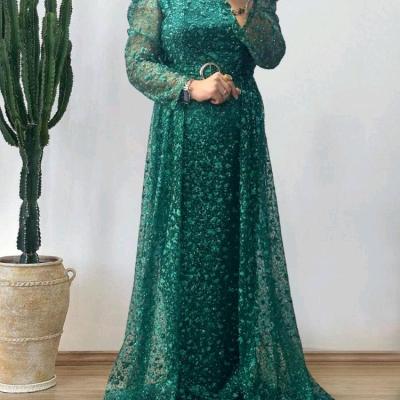 پیراهن مهمانی زنانه شاین برجسته مدل مجلسی گندم