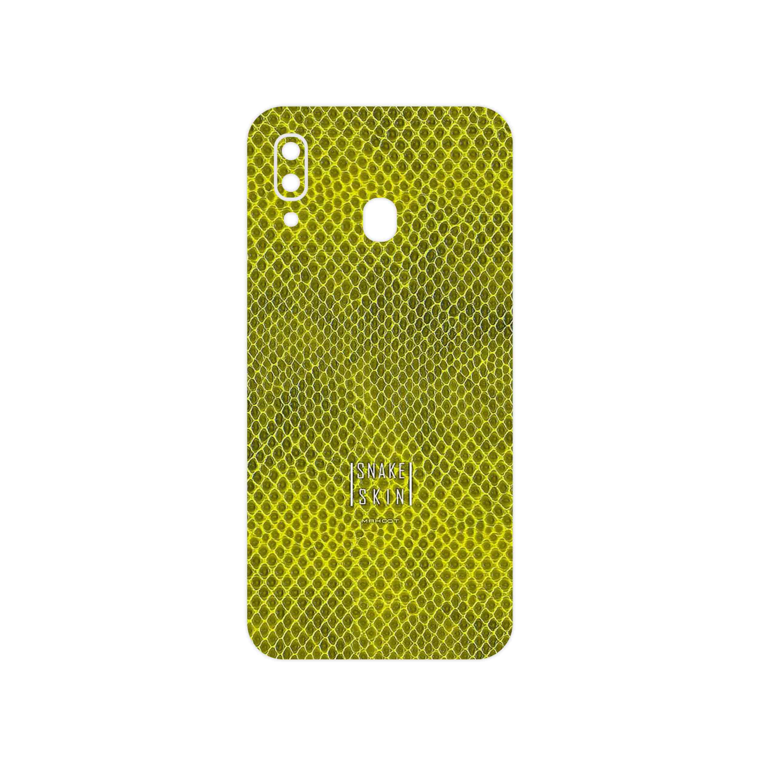 برچسب پوششی ماهوت مدل Yellow Snake Skin مناسب برای گوشی موبایل سامسونگ Galaxy M10s