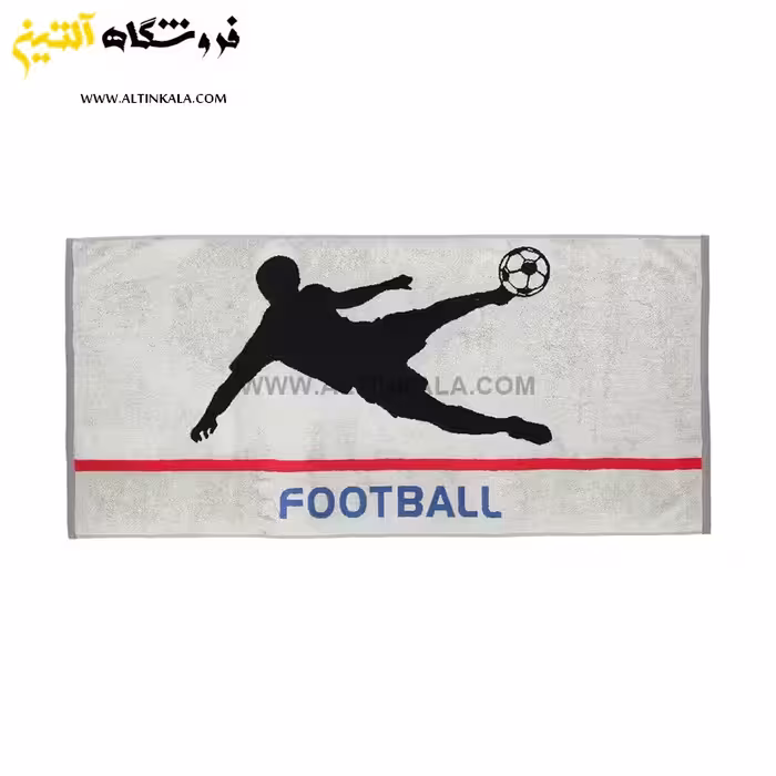 حوله استخری برق لامع طرح فوتبال 2 سایز 70×140