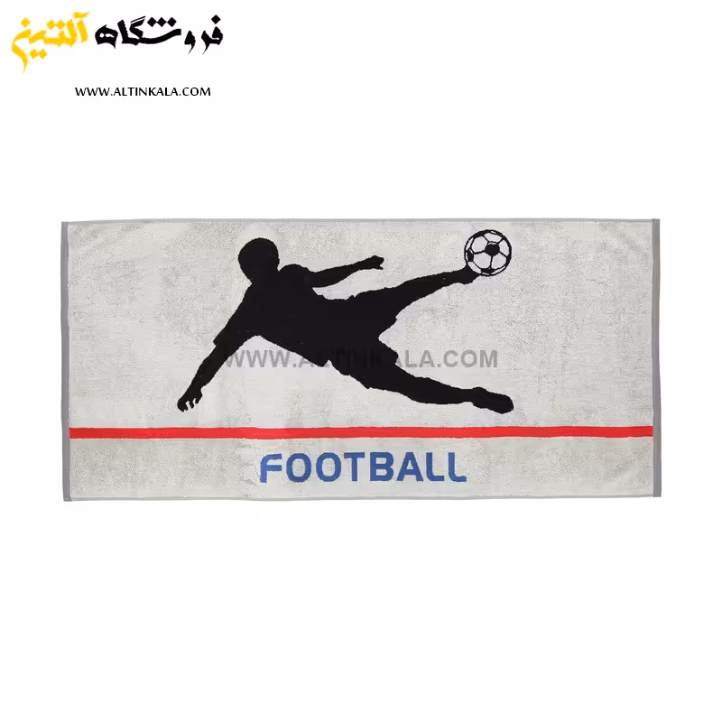 حوله استخری برق لامع طرح فوتبال 2 سایز 70×140