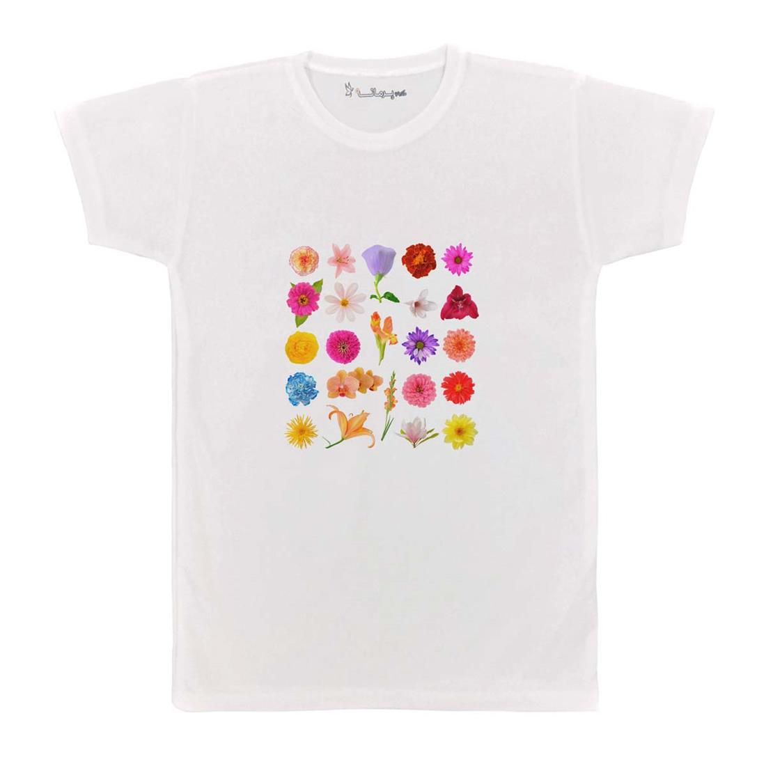 تی شرت بچگانه پرمانه طرح گل کد pmt.6062