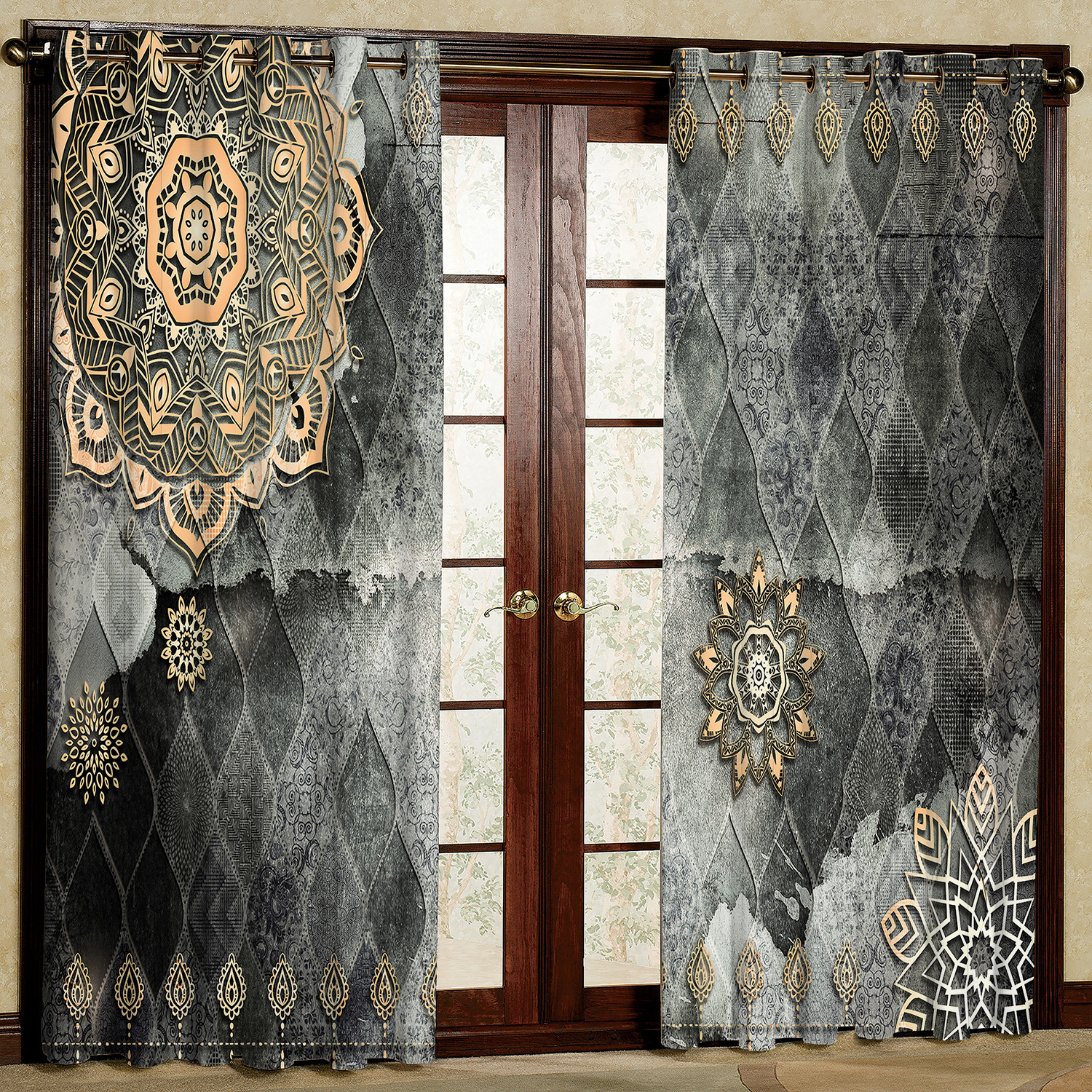 پرده مدل پانچی کد 4794 سایز 200x140 سانتی متر