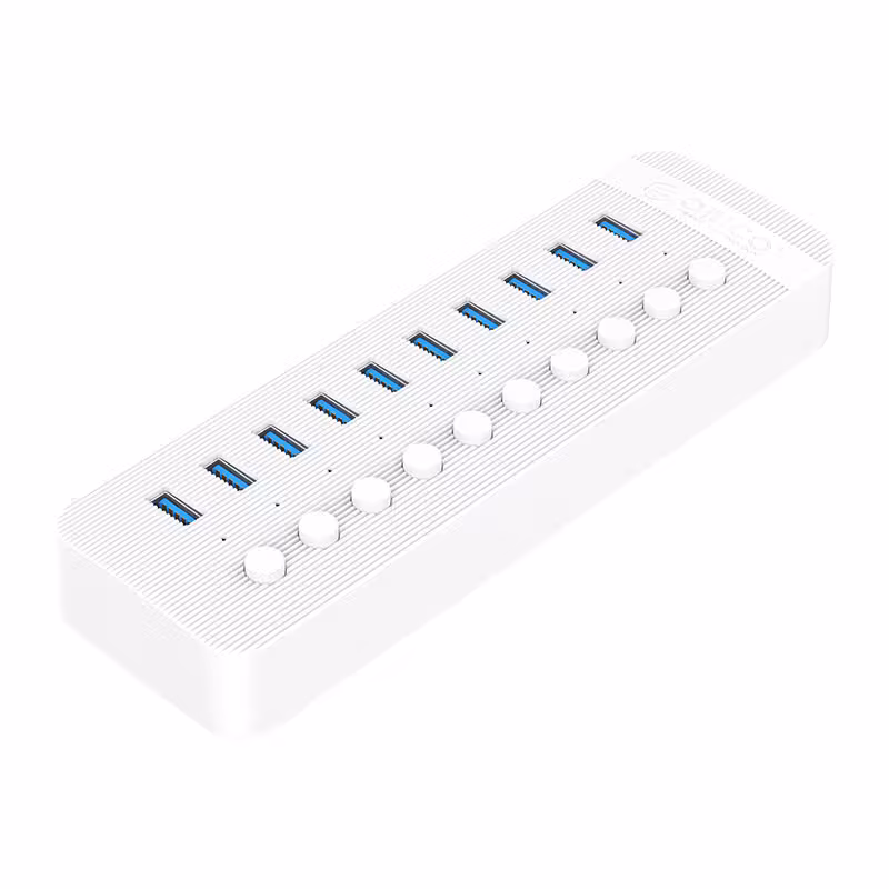 هاب 10 پورت USB3.0 کلیددار اوریکو مدل CT2U3-10AB-WH