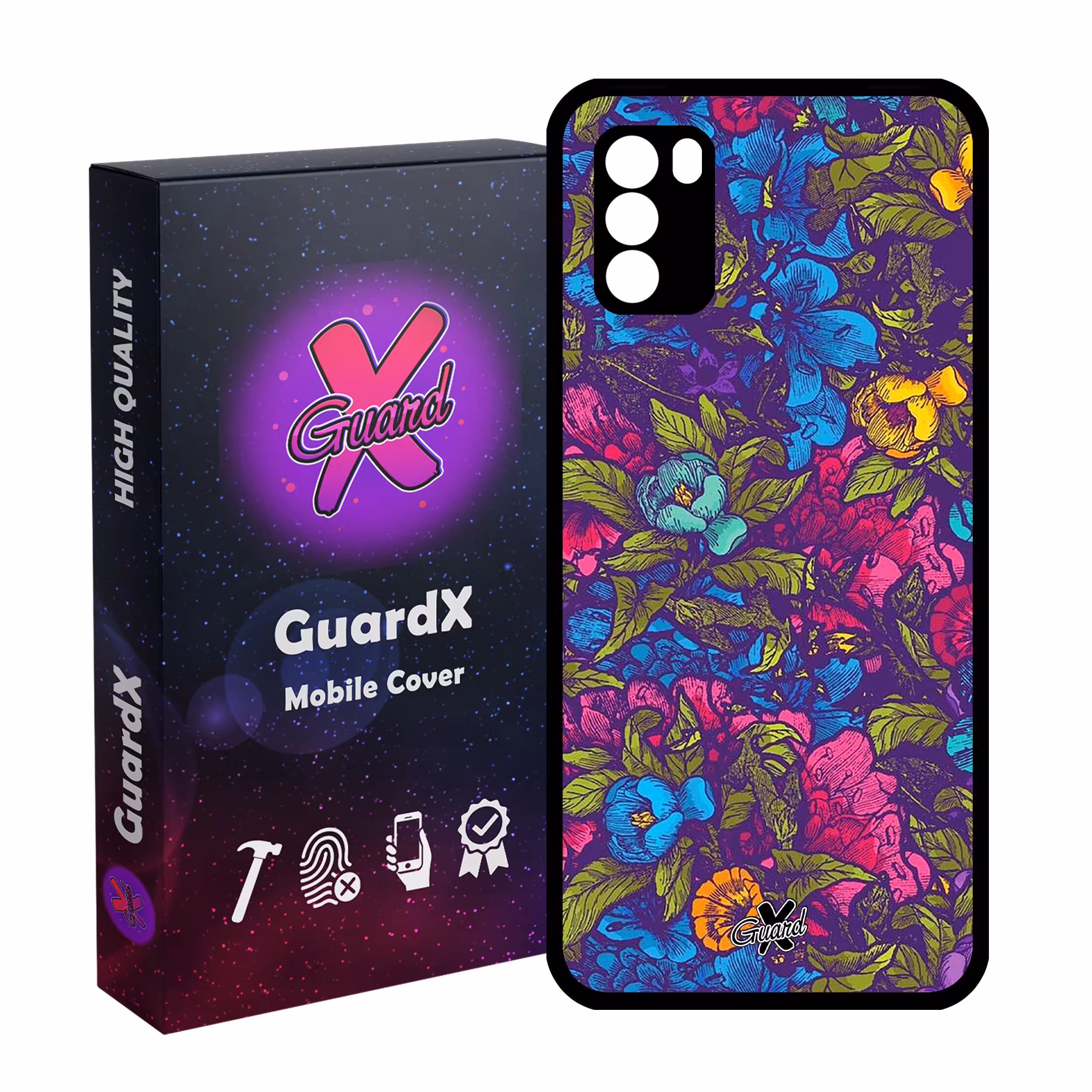 کاور گارد ایکس طرح Flower مدل Glass10224 مناسب برای گوشی موبایل شیائومی Poco M3