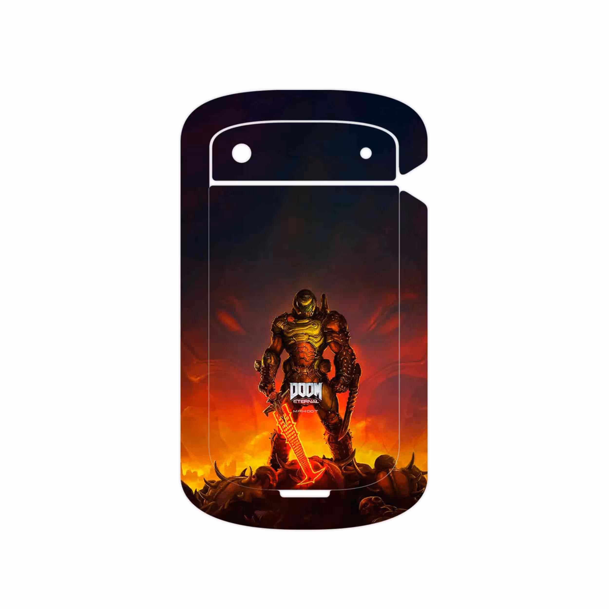 برچسب پوششی ماهوت مدل DOOM Game Series مناسب برای گوشی موبایل بلک بری Bold Touch 9900