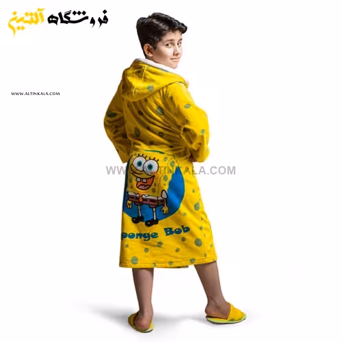 حوله پالتویی کودک پودایران طرح باب اسفنجی سایز 80