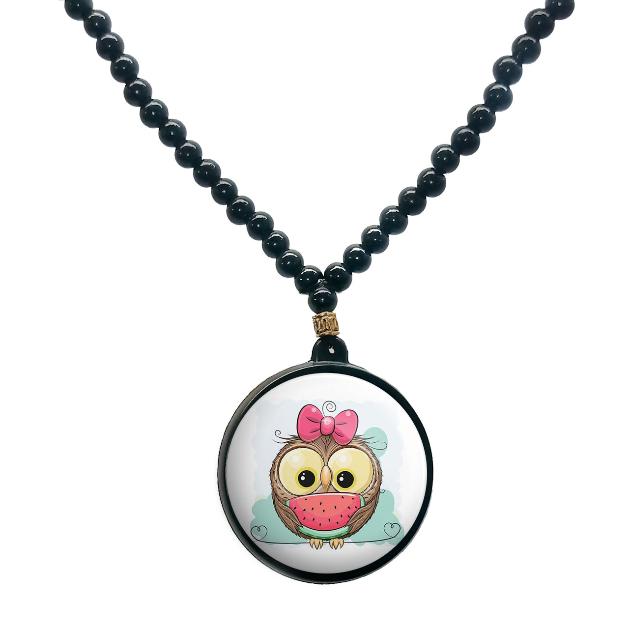 گردنبند پرمانه طرح بامزه و ناز کد pmd.4969 مدل دو طرفه