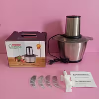خردکن برقی 3 لیتری استیل 1200 وات چهار تیغه مارک کوکینگ (Cooking )