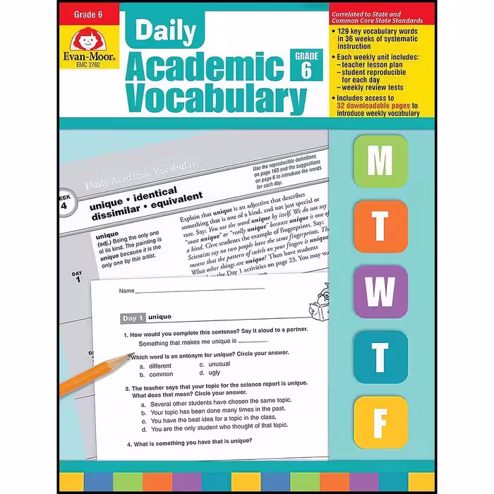 کتاب زبان اصلی EvanMoor EvanMoor Daily Academic Vocabulary Lessons for Grade    