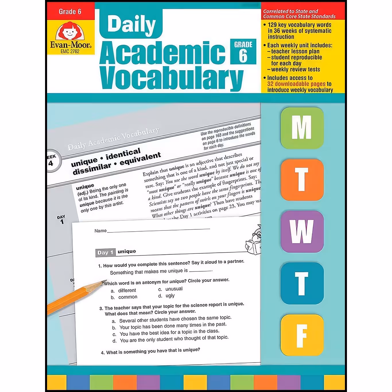 کتاب زبان اصلی EvanMoor EvanMoor Daily Academic Vocabulary Lessons for Grade    