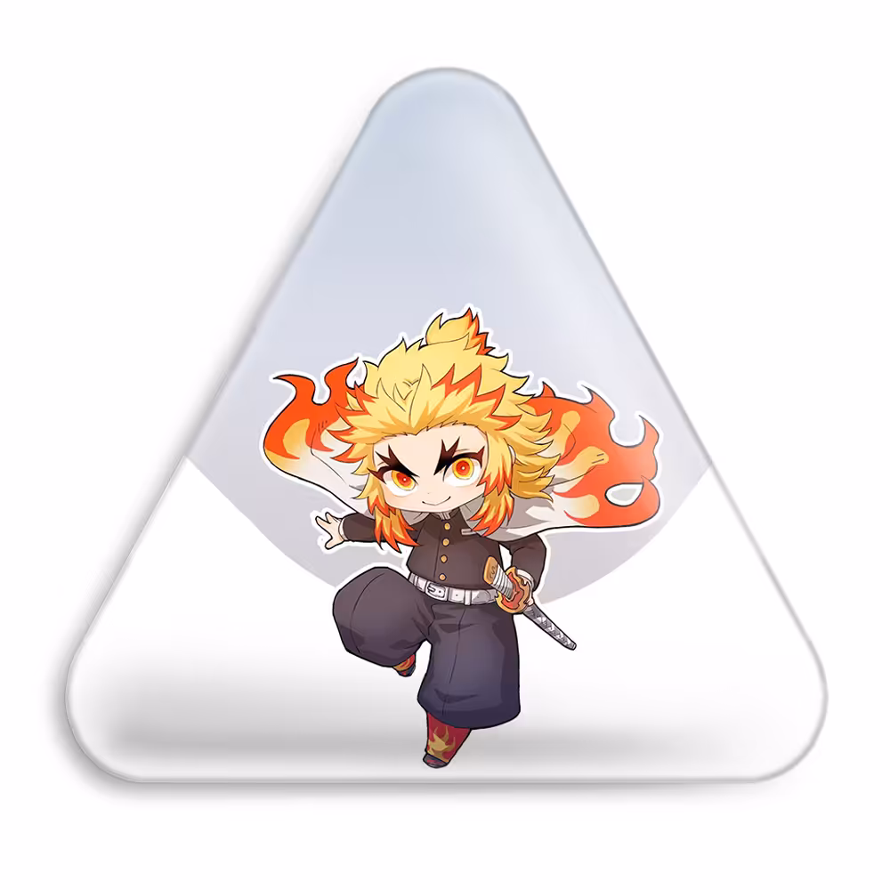 پیکسل خندالو طرح کیوجورو رنگوکو انیمه شیطان کش مدل مثلثی  کد 10105