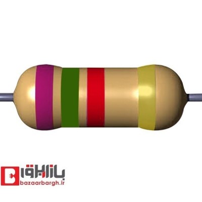 مقاومت 7.5 کیلو اهم 1/4 وات 5 درصد