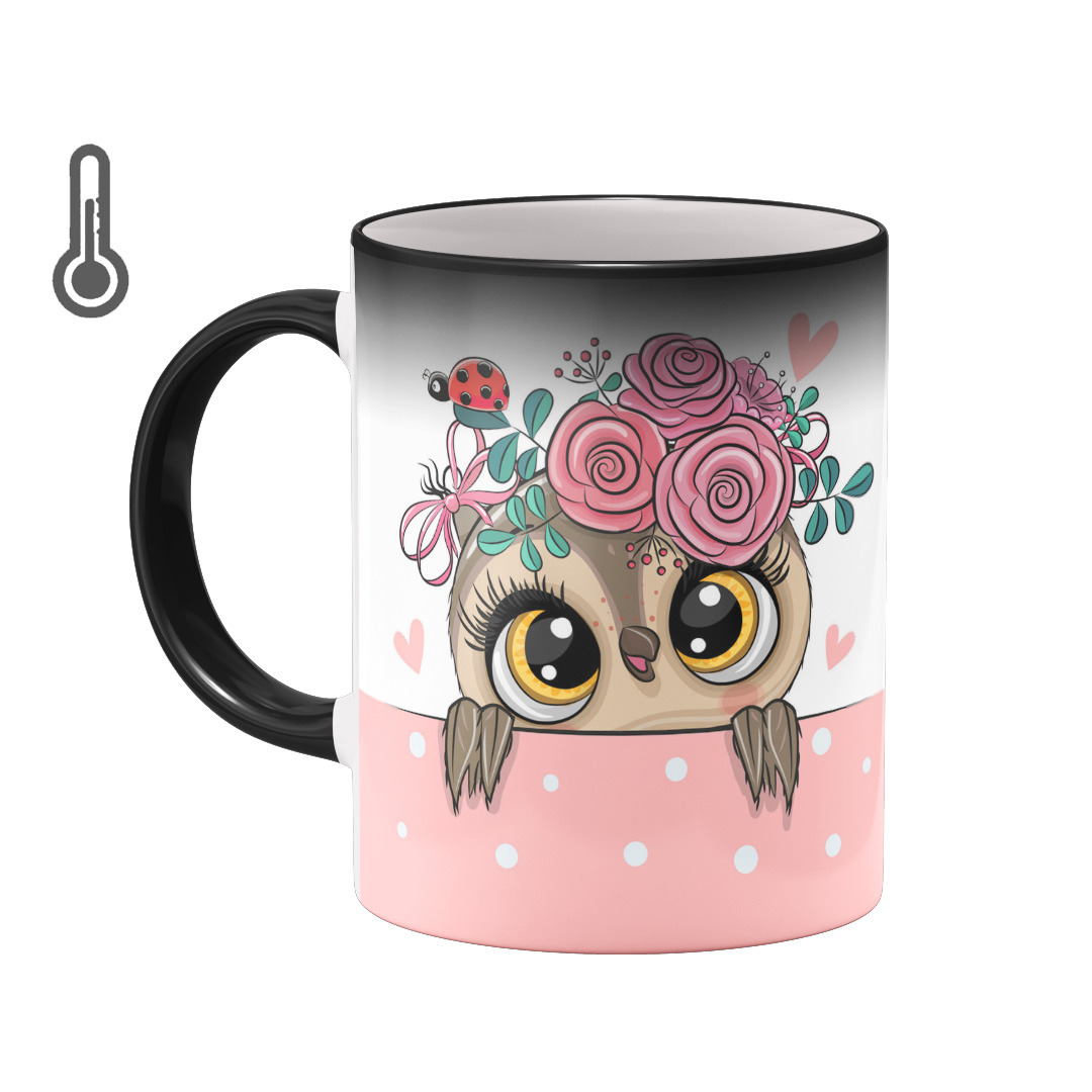 ماگ حرارتی بیگ ماگ مدل جغد عاشقانه کد 1042