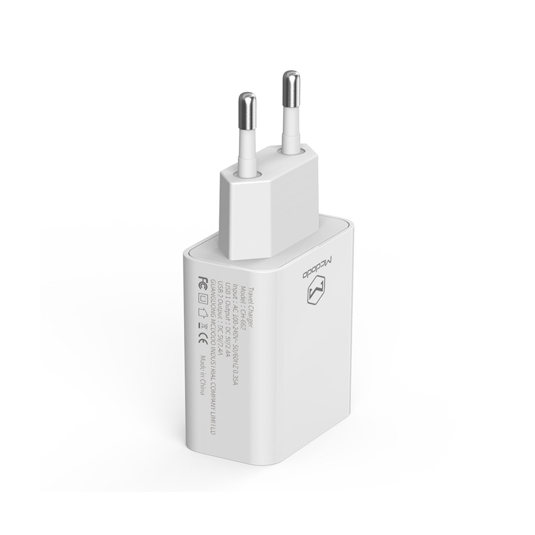 خرید و قیمت شارژر دیواری مک دودو CH-6720 به همراه کابل USB Type-A به لایتنینگ به طول 1 متر