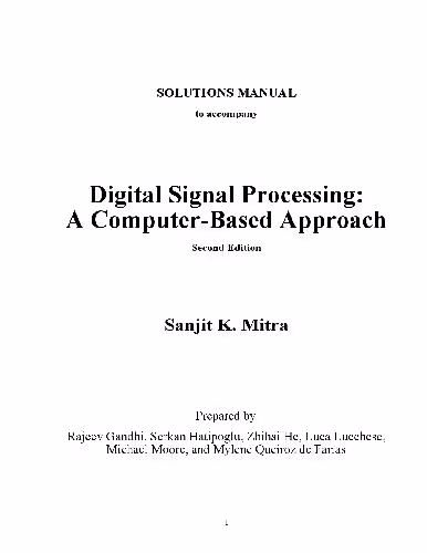 خرید و دانلود نسخه کامل کتاب Digital Signal Processing: A Computer-Based Approach
