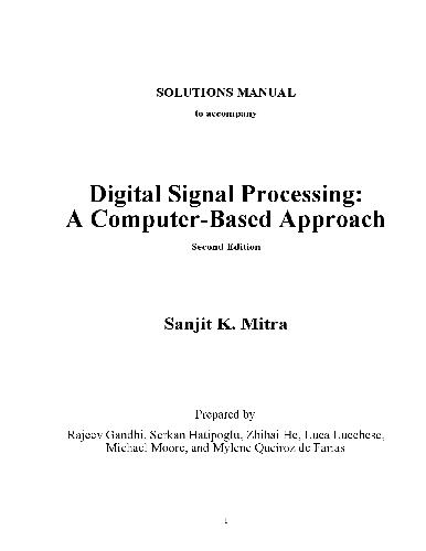 خرید و دانلود نسخه کامل کتاب Digital Signal Processing: A Computer-Based Approach