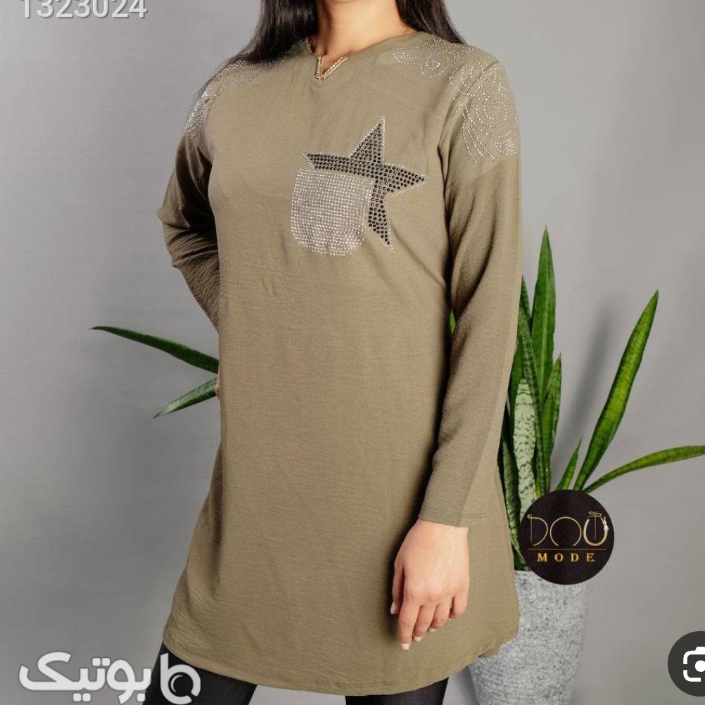 تونیک زنانه ابروبادی مرغوب بلند گشاد و راحت سایز بزرگ رنگ بندی
