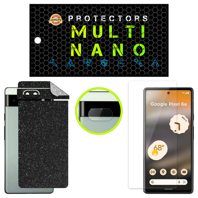 محافظ صفحه نمایش مولتی نانو مدل X-SLFG مناسب برای گوشی موبایل گوگل Pixel 6A به همراه برچسب پوششی پشت و محافظ لنز دوربین | کالا برتری