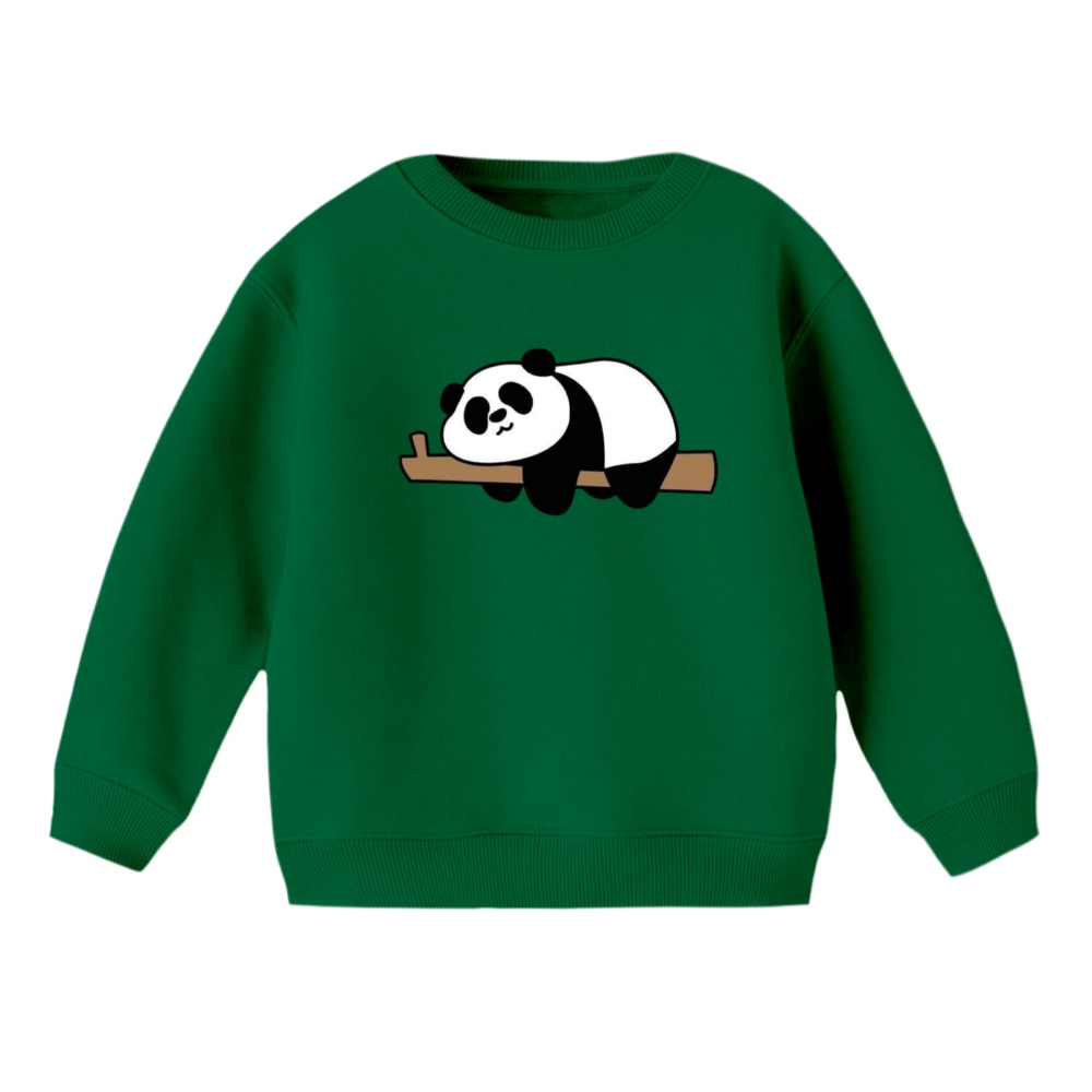 سویشرت بچگانه مدل پاندا و شاخه رنگ سبز