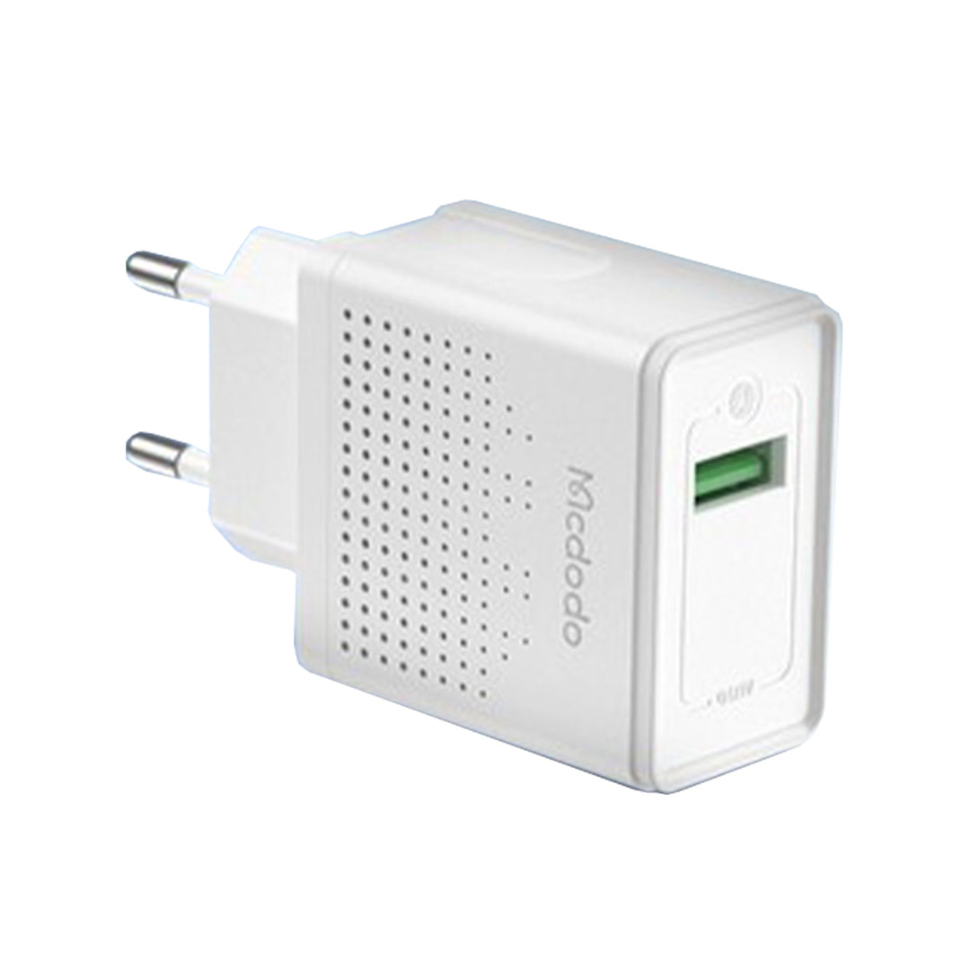 خرید و قیمت شارژر دیواری 18 وات مک دودو CH-5750 به همراه کابل USB Type-A به USB Type-C به طول 1 متر