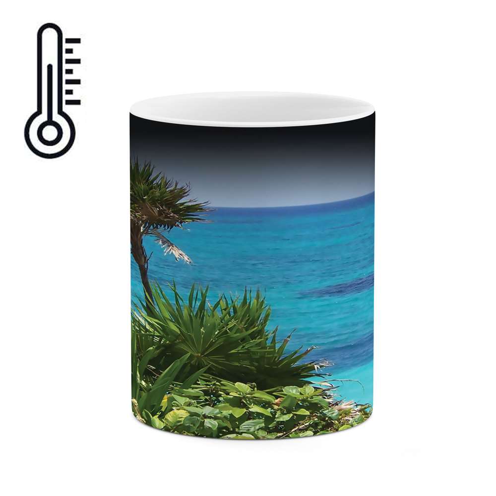 ماگ حرارتی طرح دریای آبی مدل mgh02060