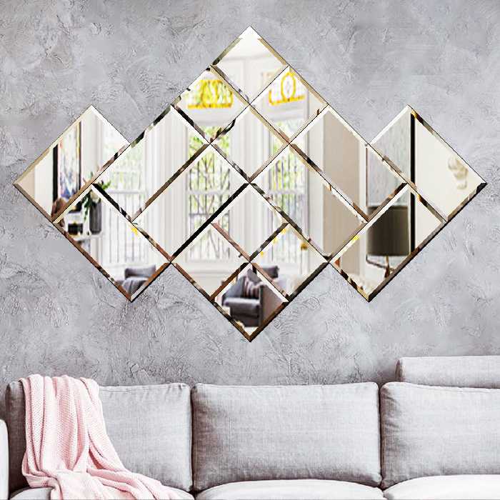 آینه دکوراتیو تجسم مدل SHAFAGH07-L - آینه و روشویی تجسم