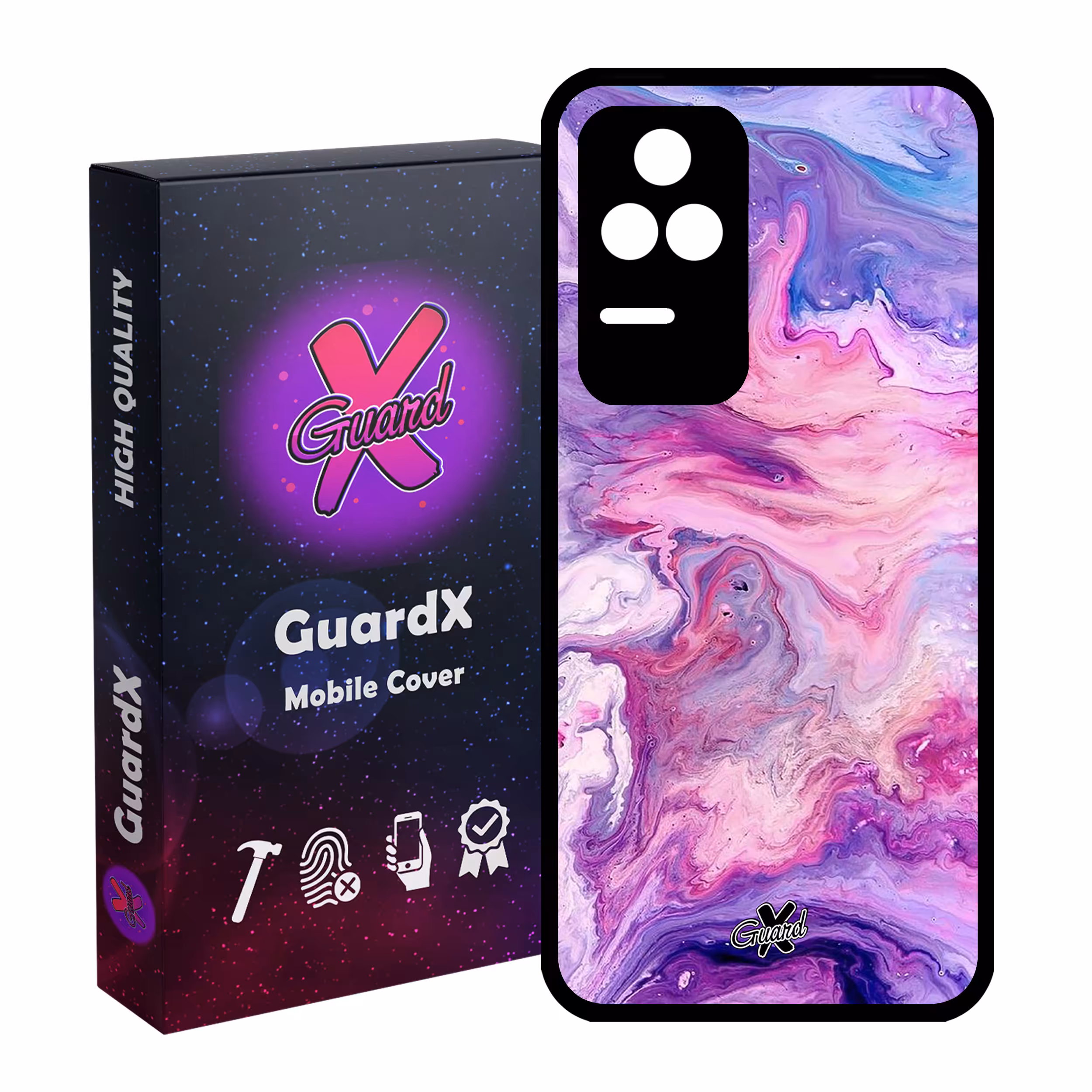 کاور گارد ایکس طرح ماربل مدل Glass10303 مناسب برای گوشی موبایل شیائومی Poco F4/Redmi K40S