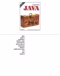 خرید و دانلود نسخه کامل کتاب Exploring Java, 2nd Edition (O'Reilly Java)