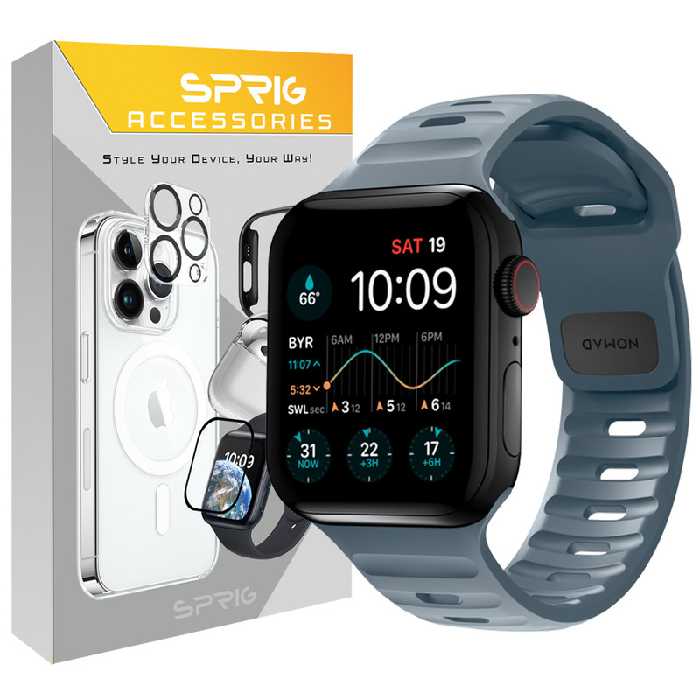 بند اسپریگ مدل Spig Sport strap مناسب برای اپل واچ سری 1/2/3/4/5/6/7/8/9/SE/Ultra سایز 42/44/45/49 میلی متری | کالا مکس