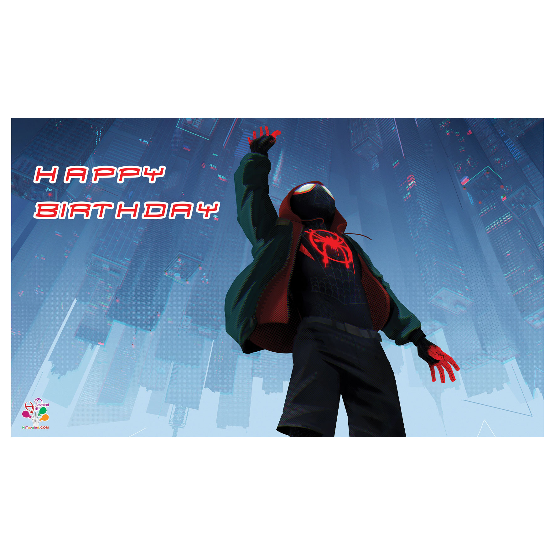 بنر تولد طرح مرد عنکبوتی کد 002