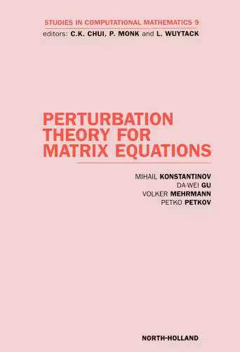 خرید و دانلود نسخه کامل کتاب Perturbation Theory for Matrix Equations