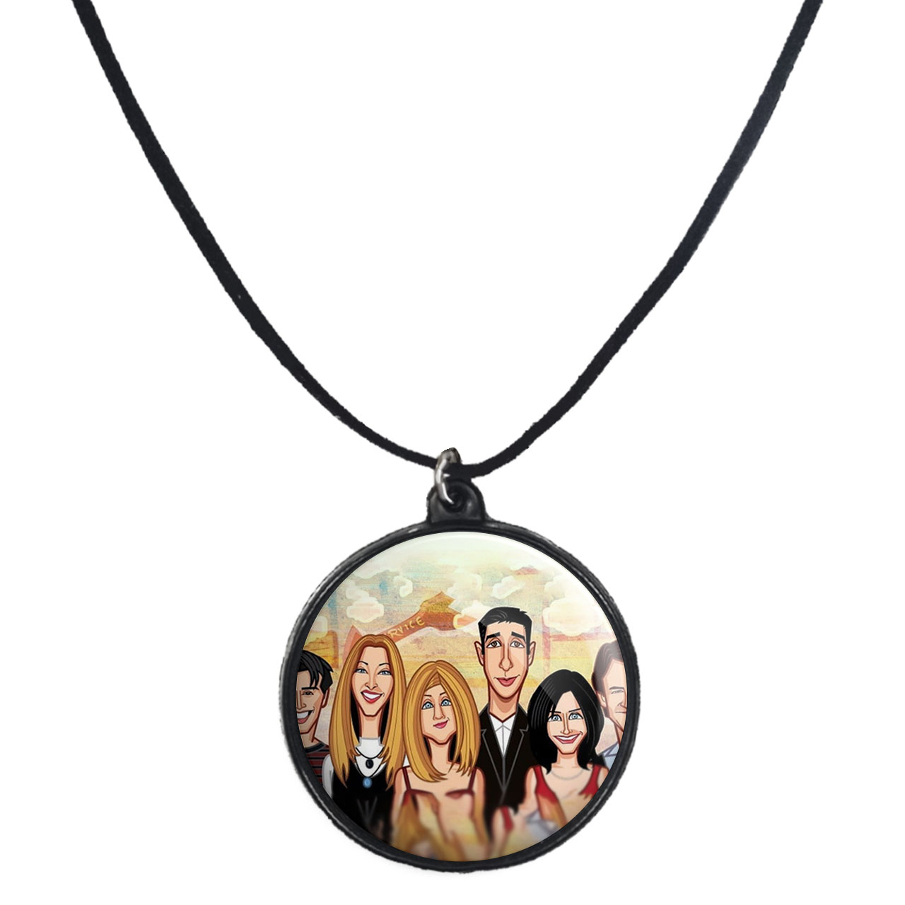 گردنبند پرمانه طرح فرندز کد pmb.19009 مدل دو طرفه