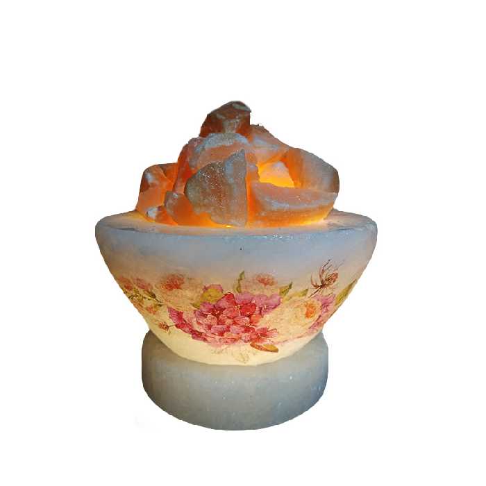 آباژور سنگ نمک طرح کاسه مدل ایه دار کد 41