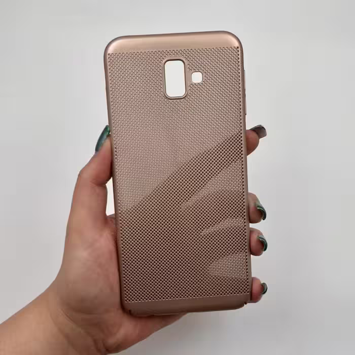 قاب گوشی Galaxy J6 Plus سامسونگ سوزنی رنگ بژ کد 76464