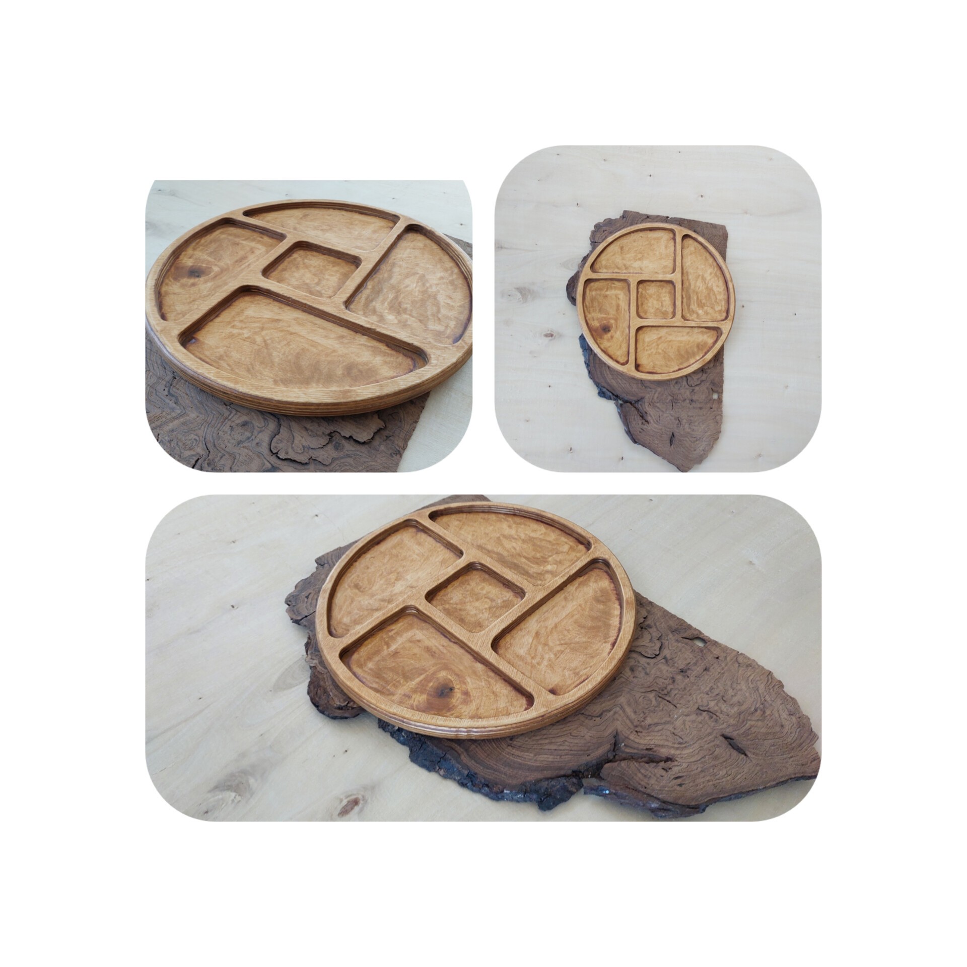 اردوخوری چوبی 5 تیکه ساخته شده از پلای وود کاملا محکم و بادوام و ضدآب پوشانده شده از روغن کاملا گیاهی بدون  مواد شیمیایی