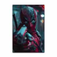 تابلو شاسی گوفی مدل سوپر هیرو طرح ددپول کد DeadPool GUN258 | دنیای قاب