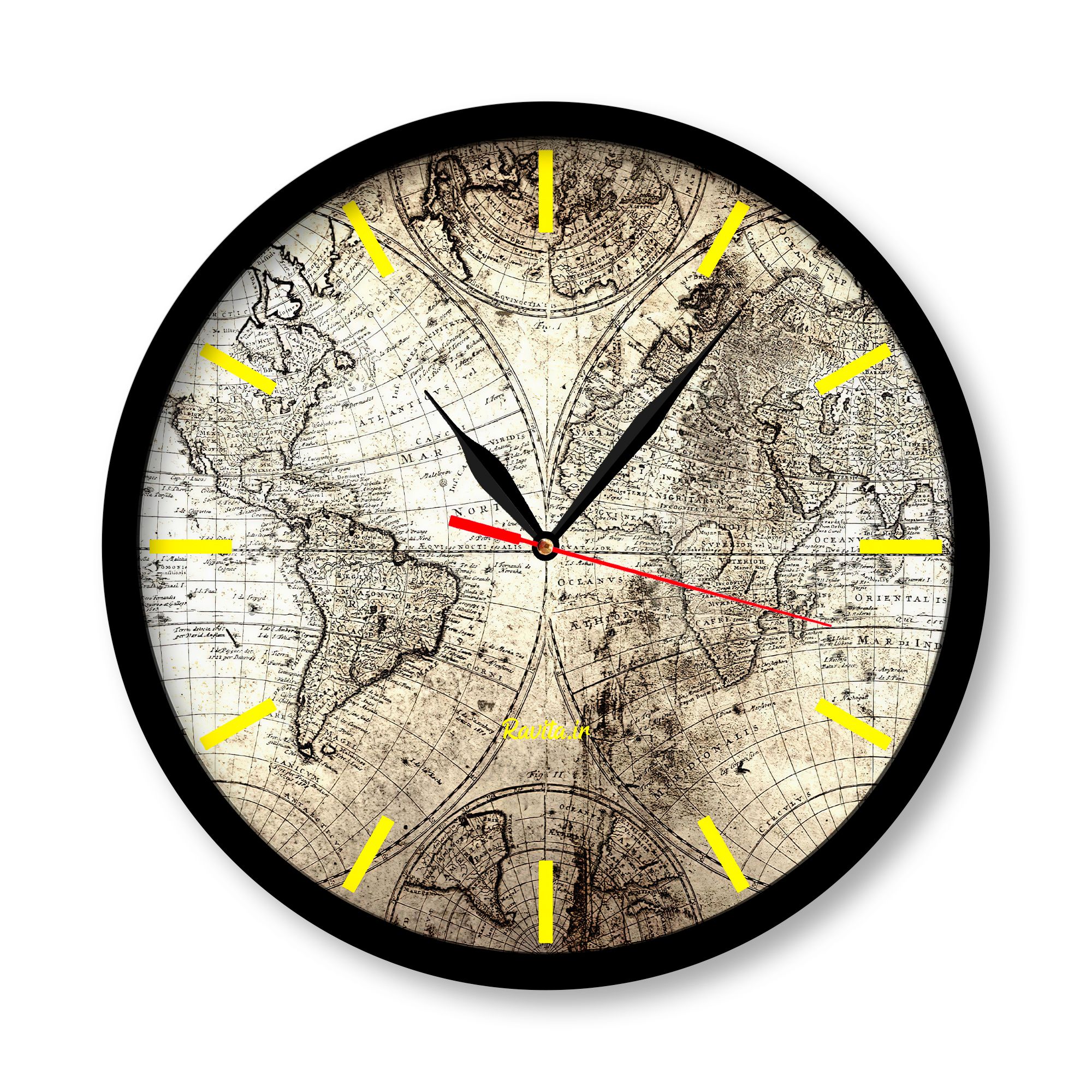 ساعت‌های دیواری راویتا طرح نقشه جهان 2003