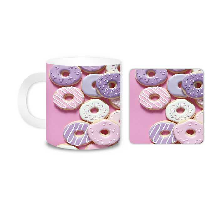 ماگ مدل دونات کد 1388 به همراه زیر لیوانی