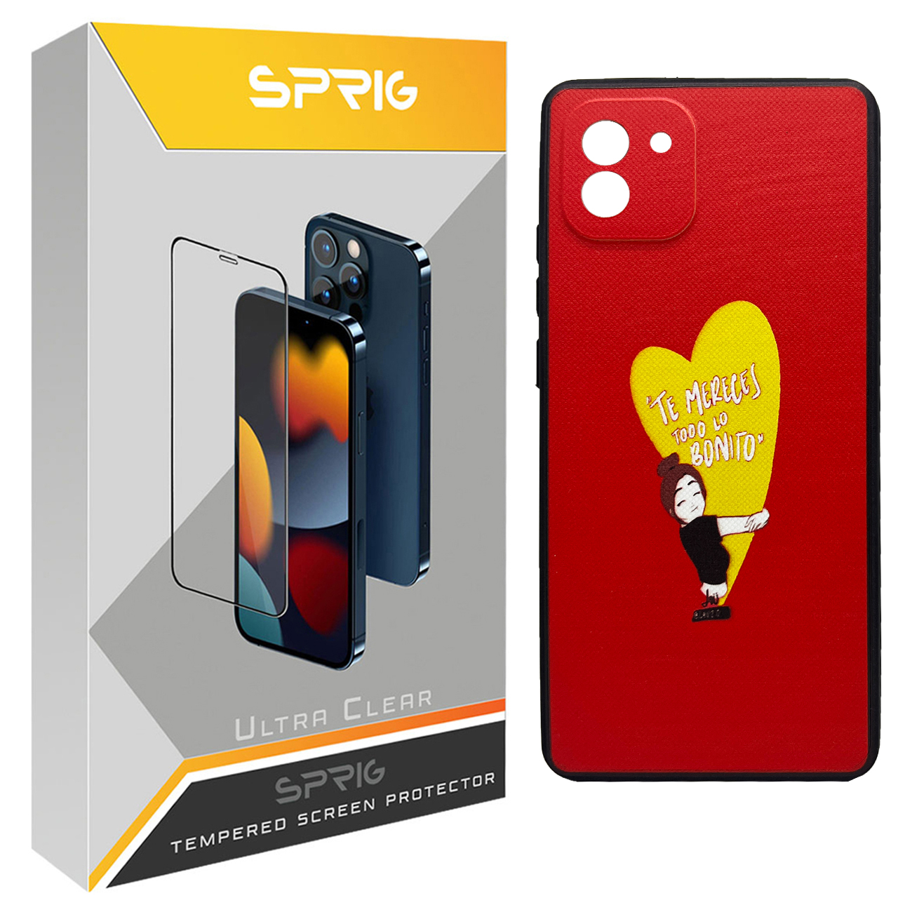 کاور اسپریگ طرح Hug مدل SPCVR مناسب برای گوشی موبایل سامسونگ Galaxy A03