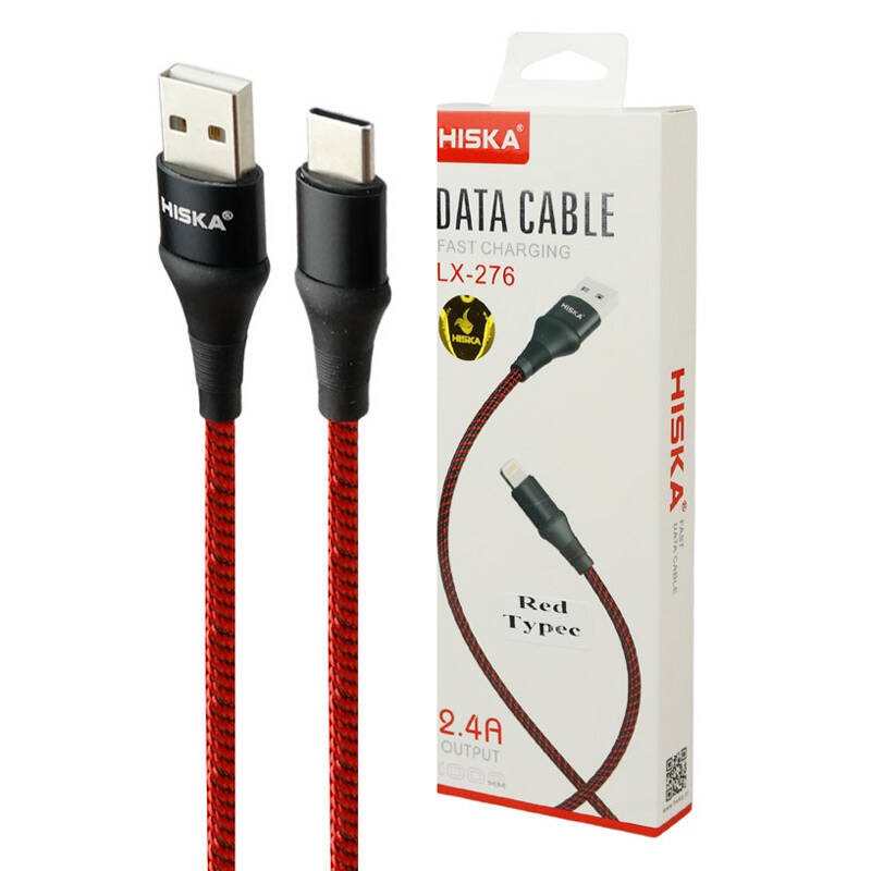 کابل تایپ سی فست شارژ Hiska LX-276 2.4A 1m