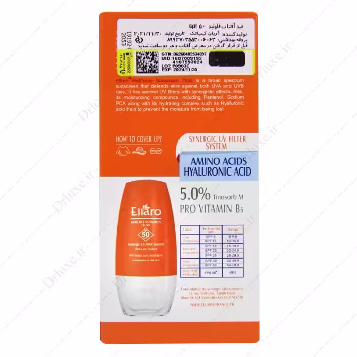 فلوئید ضد آفتاب SPF50 وت فورس پوست چرب و مختلط الارو 50 میل - دکتر لوکس