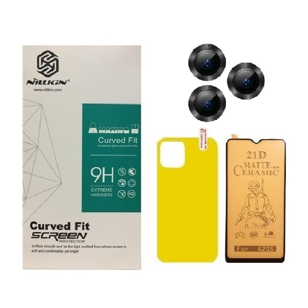 محافظ صفحه نمایش سرامیکی مات  مدل 2CRN مناسب برای گوشی موبایل اپل iPhone 11 pro به همراه محافظ پشت گوشی و محافظ لنز دوربین | کالا برتری