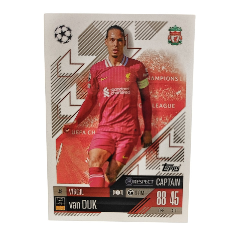 اسباب بازی شانسی مدل کارت فوتبالی ویرجیل فن دایک